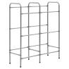 Storage Shelf for 6 Crates - Steel Silver 96x33x116 cm