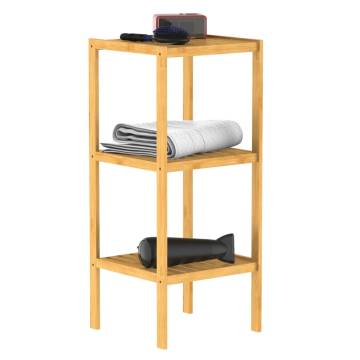 EISL Bamboo Bathroom Shelf with 3 Compartments – 34x33x80 cm