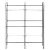 Storage Shelf for 6 Crates - Steel Silver 96x33x116 cm