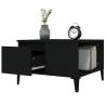 Stylish Black Coffee Table - 55x55 cm - Engineered Wood