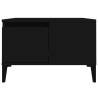 Stylish Black Coffee Table - 55x55 cm - Engineered Wood