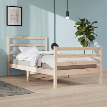 Solid Pine Bed Frame 100x200 cm - Timeless Design