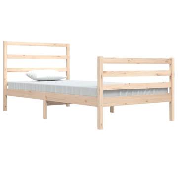 Solid Pine Bed Frame 100x200 cm - Timeless Design