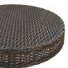 Stylish Brown Poly Rattan Garden Table - 60.5x106 cm