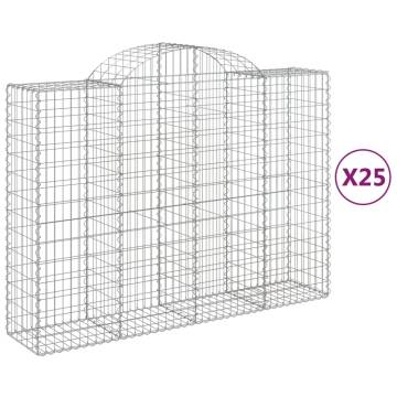 Arched Gabion Baskets - 25 pcs | Durable Galvanised Iron