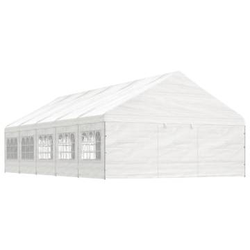 Gazebo with Roof White 11.15x5.88m - Durable & Stylish Shelter