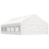 Gazebo with Roof White 11.15x5.88x3.75 m Polyethylene Size 11.15 x 5.88 x 3.75 m 