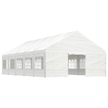 Gazebo with Roof White 11.15x5.88m - Durable & Stylish Shelter