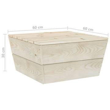 Garden Table 60x60 cm - Durable Impregnated Spruce Wood