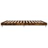 Stylish Smoked Oak Bed Frame 200x200 cm - Durable & Elegant