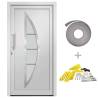 Front Door White 98x190 cm - Elegant & Secure Entrance