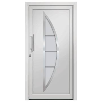 Front Door White 98x190 cm - Elegant & Secure Entrance