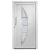 Front Door White 98x190 cm - Elegant & Secure Entrance