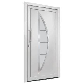 Front Door White 98x190 cm - Elegant & Secure Entrance