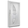 Front Door White 98x190 cm - Elegant & Secure Entrance