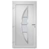 Front Door White 98x190 cm - Elegant & Secure Entrance