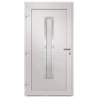 Front Door White 88x200 cm - Elegant & Secure Entrance