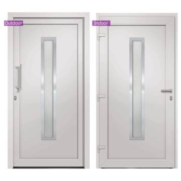 Front Door White 88x200 cm - Elegant & Secure Entrance