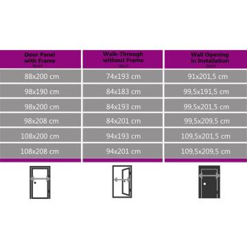 Front Door White 88x200 cm - Elegant & Secure Entrance