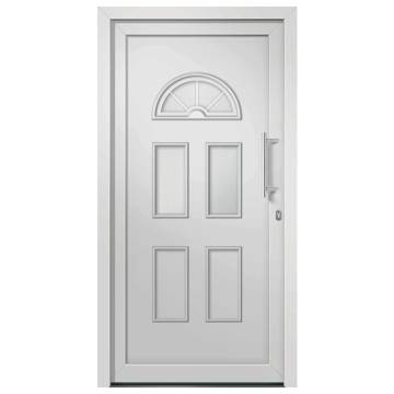 Elegant Front Door White 98x198 cm - Secure & Stylish