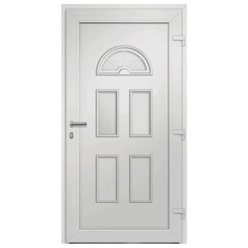 Elegant Front Door White 98x198 cm - Secure & Stylish