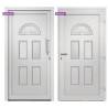 Elegant Front Door White 98x198 cm - Secure & Stylish