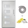 Front Door Aluminium & PVC White 100x210 cm | Hipomarket UK