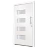 Front Door Aluminium & PVC White 100x210 cm | Hipomarket UK