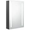 LED Bathroom Mirror Cabinet Shining Grey 50x13x70 cm