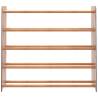 Stylish Brown Shoe Rack – 90x24x81 cm Engineered Wood