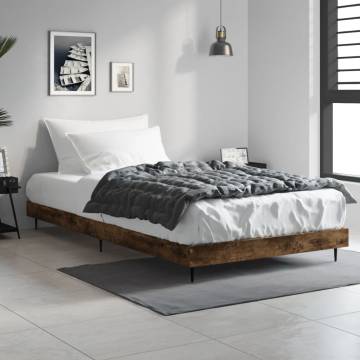 Smoked Oak Bed Frame 100x200 cm | Durable & Stylish