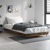 Bed Frame Smoked Oak 100x200 cm Engineered Wood Colour smoked oak Size 100 x 200 cm 