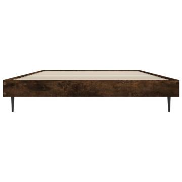 Smoked Oak Bed Frame 100x200 cm | Durable & Stylish