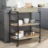 Kitchen Trolley Sonoma Oak 81.5x41x92.5 cm Engineered Wood Colour sonoma oak 