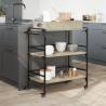 Kitchen Trolley Sonoma Oak - Stylish & Spacious Storage Solution