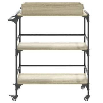 Kitchen Trolley Sonoma Oak - Stylish & Spacious Storage Solution