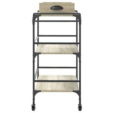 Kitchen Trolley Sonoma Oak - Stylish & Spacious Storage Solution