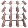 Rustic Brown Wine Rack for 12 Bottles - Solid Pine Wood