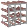 Rustic Brown Wine Rack for 12 Bottles - Solid Pine Wood