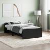 Bed Frame Black 90x200 cm Engineered Wood Colour black Size 90 x 200 cm 