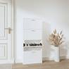 Shoe Cabinet White 59x17x150 cm Engineered Wood Colour white Quantity in Package 1 Height 150 cm Number of 