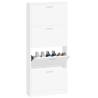 Shoe Cabinet White 59x17x150 cm - Stylish Storage Solution