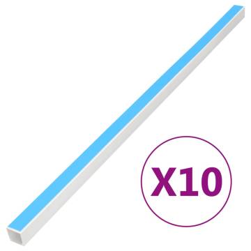 Cable Trunking Self-Adhesive 10x10 mm 10 m PVC - Organize with Ease