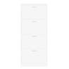 Shoe Cabinet White 59x17x150 cm - Stylish Storage Solution