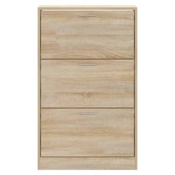 Shoe Cabinet Sonoma Oak 63x24x103 cm - Stylish Storage