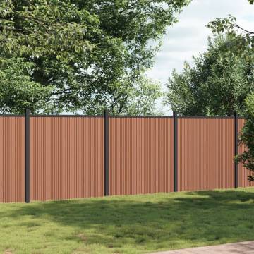 Brown WPC Fence Panel 526x186 cm - Durable & Secure | HipoMarket