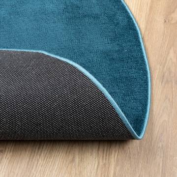 Rug OVIEDO Short Pile Turquoise Ø 100 cm - Stylish Comfort