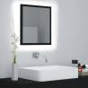 LED Bathroom Mirror Black 40x8.5x37 cm Acrylic Colour black Quantity in Package 1 