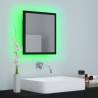 LED Bathroom Mirror Black 40x8.5x37 cm - Hipomarket