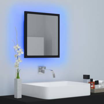 LED Bathroom Mirror Black 40x8.5x37 cm - Hipomarket